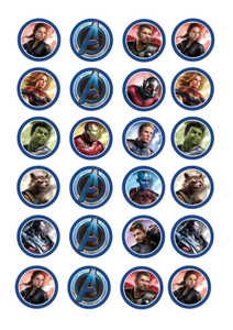 Avengers Cupcake Toppers x12 Avengers Cupcake Toppers x12