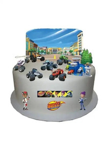 Blaze & The Monster Machines Scene Edible Premium Cake Topper Blaze & The Monster Machines Scene Edible Premium Cake Topper