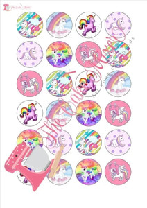 Unicorn Cupcake Toppers x12 Unicorn Cupcake Toppers x12