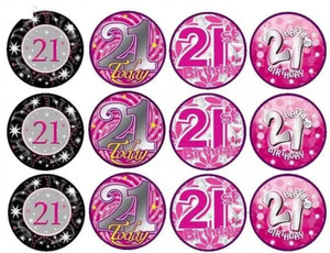 21st Birthday Cupcake Toppers. Choose Colour 21st Birthday Cupcake Toppers. Choose Colour