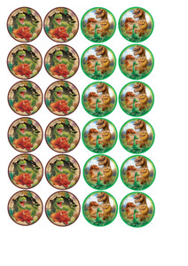 Dinosaur Cupcake Toppers x12 Dinosaur Cupcake Toppers x12