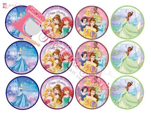 Disney Princess Cupcake Toppers x12 Disney Princess Cupcake Toppers x12