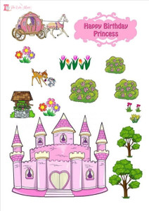 Stand Up Princess Scene Edible Premium Wafer Paper Cake Topper Stand Up Princess Scene Edible Premium Wafer Paper Cake Topper