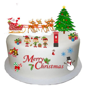 Christmas Edible Premium Wafer Paper Cake Topper Christmas Edible Premium Wafer Paper Cake Topper