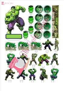 Hulk Edible Premium Wafer Paper Cake Topper Hulk Edible Premium Wafer Paper Cake Topper