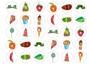 Hungry Caterpillar Edible Cupcake Toppers x12 Hungry Caterpillar Edible Cupcake Toppers x12