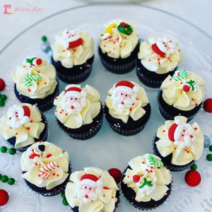 Christmas theme mini cupcakes Christmas theme mini cupcakes