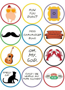 Friends Edible Cupcake Toppers x12 Friends Edible Cupcake Toppers x12