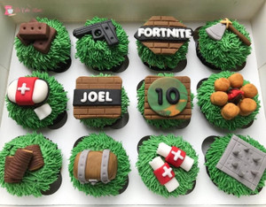 Fortnite Theme Cupcakes. Available in 6 or 12 Packs. Fortnite Theme Cupcakes. Available in 6 or 12 Packs.
