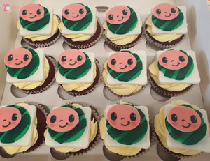Cocomelon Theme Cupcakes. Available in 6 or 12 Packs. Cocomelon Theme Cupcakes. Available in 6 or 12 Packs.