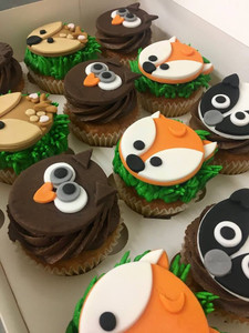 Woodlands Theme Cupcakes. Available in 6 or 12 Packs. Woodlands Theme Cupcakes. Available in 6 or 12 Packs.