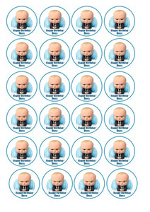 Boss Baby Cupcake Toppers x12 Boss Baby Cupcake Toppers x12