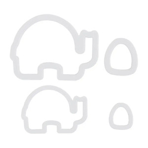 Gumpaste Elephant Cutter Set. - Makes 2 Sizes Gumpaste Elephant Cutter Set. - Makes 2 Sizes