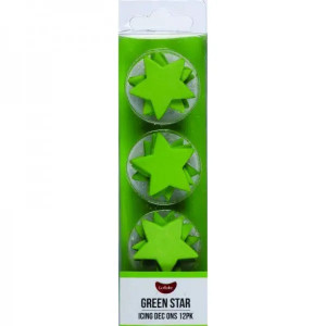 Go Bake Green Star Edible Cake Decorations x12 Go Bake Green Star Edible Cake Decorations x12