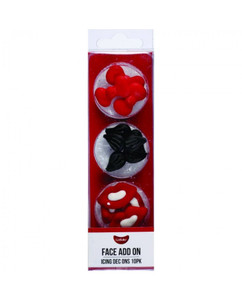 Go Bake Face Add On Cake Decorations. Lips, Moustache, Bows.