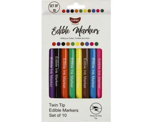 Go Bake 10 Pack Edible Marker Pens. Double Ended Go Bake 10 Pack Edible Marker Pens. Double Ended
