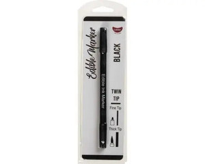 Go Bake Black Edible Marker Pen. Double Ended Go Bake Black Edible Marker Pen. Double Ended