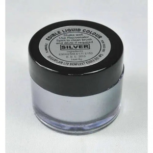 Silver Edible Paint 8gm. Liquid Food Paint. Silver Edible Paint 8gm. Liquid Food Paint.