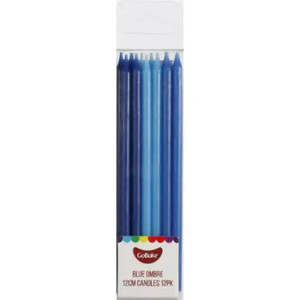 Blue Ombre Cake Candles 12cm Tall. Great Value Blue Ombre Cake Candles 12cm Tall. Great Value