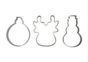 Xmas Cookie Cutter. 3 Piece Set Xmas Cookie Cutter. 3 Piece Set
