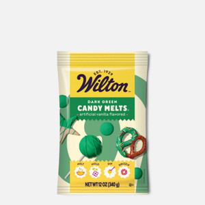 Wilton Dark Green Candy Melts 340g vanilla flavoured wafers for melting moulding dipping and cake pops