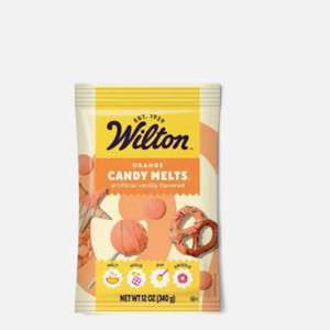 Wilton Orange Candy Melts 340g vanilla flavoured wafers for cake pops dipping moulding and drizzling
