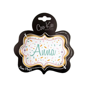 Coo Kie Name Plaque Cookie Cutter. Stainless Steel Coo Kie Name Plaque Cookie Cutter. Stainless Steel