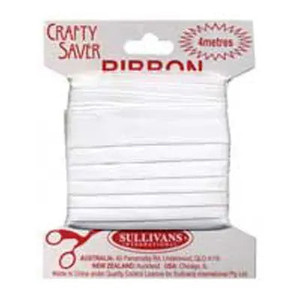 White 16mm Wide Satin Ribbon. 4m Length White 16mm Wide Satin Ribbon. 4m Length
