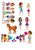Lego Friends stand-up wafer paper edible image decorations featuring colourful characters for birthday cakes and cupcakes.
