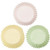 Wilton Pastel Mini Baking Cups 100 pack in pink yellow and mint green