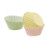 Wilton Pastel Mini Baking Cups 100 pack in pink yellow and mint green
