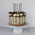 Black glitter tall cake candles 12 pack with gold flecks