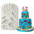 Fish theme silicone mould featuring tropical fish and coral designs for creating fondant, gumpaste and chocolate cake decorations.