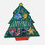 Artwrap Christmas Cookie Cutter Set 7 Piece displayed in green Christmas tree-shaped packaging, featuring festive cookie cutters including a tree, holly, star, candy cane, gift and ornaments.