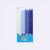 Blue ombre cake candles 16 pack with metallic flecks