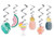 Tropical Theme Hanging Swirl Party Decorations - The Cake Mixer