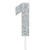 Silver Number 1 Card Cake Topper