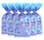 Pack of 10 mermaid loot bags featuring blue and purple iridescent scale designs for party favours