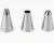 Wilton Extra Large Tip Set featuring 1M Open Star, 2A Round and 2D Drop Flower decorating tips for cakes and cupcakes.