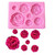 Assorted Rose Silicone Mould - 7 Size Cavity