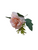 Peach artificial rose food safe cake flower