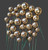 Gold ball cake decorations non edible metallic wired mix