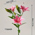 Silk lily flower cake decoration for elegant cake styling