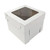 10x10x8 inch white corrugated cake box and lid with clear window for tall celebration cakes