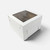 12x12x8 inch white corrugated cake box with clear window lid for tall celebration cakes
