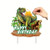 T Rex cake topper made from food safe card stock for dinosaur themed cakes