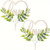 Love wooden floral cake topper with white flowers and greenery