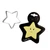 Small star shaped cookie cutter used for baking cookies and cutting fondant decorations