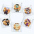 Halloween Treat Bags Self Sealing 8 Pack with assorted vampire, zombie, cat, mummy, witch and grim reaper designs