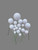 White ball cake decorations wired mix non edible cake topper set